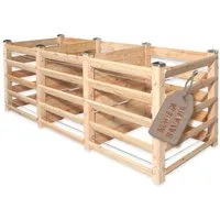 Gartenwelt Riegelsberger Komposter Moderner Komposter Lärchenholz Massivholz Steckkomposter, BxTxH: 226x80x80 cm