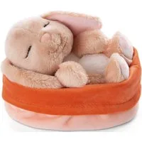 Nici Kuscheltier Sleeping Pets GREEN, Hase 12 cm, schlafend im Körbchen