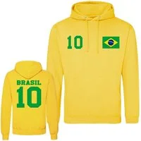 Youth Designz Kapuzenpullover Brasilien Herren Hoodie im Fußball "Trikot" Look mit trendigem Frontprint