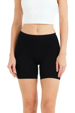 JUSTEVER Nahtlose lange Slips, spurlos, schwarz, Damen-Boxershorts - Vela