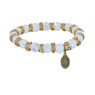 konplott - Armband - Festival weiß/gold
