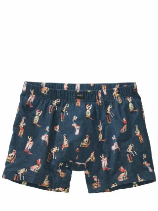 Mey Herren Long Shorty Pretty Cowgirl Blau 94 % Baumwolle, 6 % Elasthan