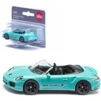 Spielzeug-Auto Siku 1117 - Porsche 911 Turbo S Cabriolet, türkis, 80x33x22mm