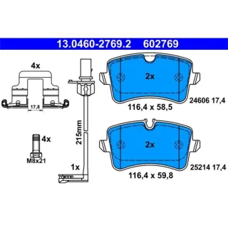 ATE Bremsbel?ge hinten Audi A6 A7