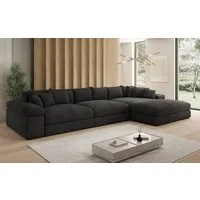 Luxusbetten24 Sofa Designer Sofa Bernardo L Maxi in Cord, mit breiter Ottomane