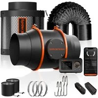 Spider Farmer Ventilatorkombigerät Spider Farmer Abluftset mit GGS Controller, 350 m³/h Abluftsystem mit GGS Controller
