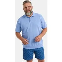 Men Plus Poloshirt Poloshirt Bauchfit Basic Piqué Halbarm