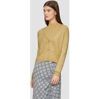 QS Cardigan Strickjacke Verkürzte Strickjacke in melierter Optik