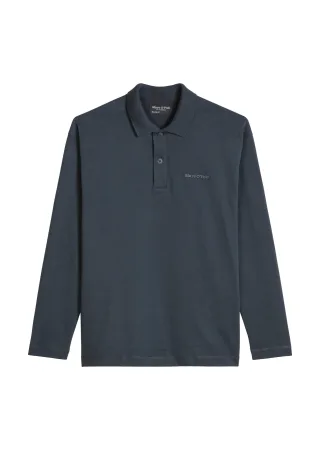 Marc OPolo Casual - Langarm-Poloshirt relaxed Peppercorn Grey - Gr. - S