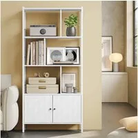 VASAGLE Bücherregal, Standregal, Bücherschrank mit 4 offenen Regalebenen