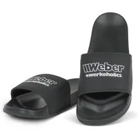Weber GmbH Weber #Werkeholics Badelatschen schwarz Badeschuh (anatomisches Fußbett, rutschhemmender EVA Sohle) leicht, widerstandsfähiges Material