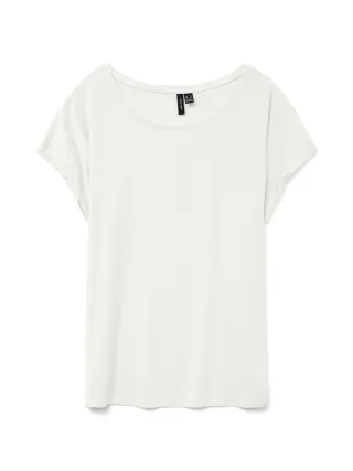 VERO MODA - VMAVA PLAIN SS TOP JRS NOOS Snow White - Gr. - M