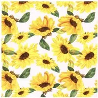 maDDma Stoff Popeline Baumwollstoff Blumen ab 100x145cm, Sonnenblume
