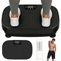 Nettlife Vibrationsplatte Bluetooth Fernbedienung 9 Trainingsprogramme Programme max 150kg, 200 W, für effektives Ganzkörpertraining