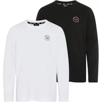 H.I.S Langarmshirt 2er Pack Shirts mit Logoprint für Jungen (Packung, 2-tlg., 2) Für TEENS. 2er Pack Shirts