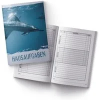 itenga Notizheft itenga Hausaufgabenheft Delfin (Motiv 26) DIN A5, 96 Seiten