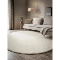 benuta Hochflor-Teppich Soda, rund, Höhe: 21 mm, Teppich Wohnzimmer, Schlafzimmer, Esszimmer, Flur, Kunstfaser, Cozy