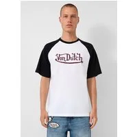 QS Kurzarmshirt T-Shirt Raglan T-Shirt mit Frontdruck, QS x Von Dutch