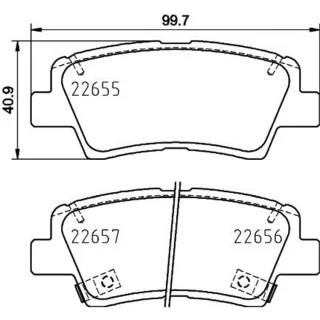 Hella Bremsbel?ge hinten Hyundai Kia 8DB355031-681
