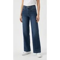 MAC Stretch-Jeans RICH PALAZZO Naht-Details an den Gesäßtaschen