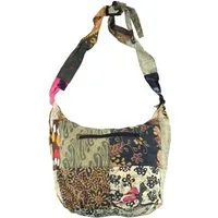 Guru-Shop Schultertasche Patchwork Batik Beutel, Sadhu Bag, Hippie..