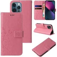 Tec-Expert Handyhülle Cover Tasche Hülle für Apple iPhone 13 6,1 Zoll, Klapphülle Case mit Kartenfach Fliphülle aufstellbar, Motiv Blumen