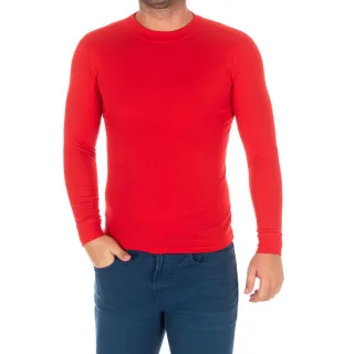Langärmeliges T-Shirt mit halbhohem Kragen 1625-H Herren