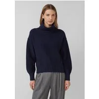 s.Oliver Longpullover Strickpullover Kuscheliger Strickpullover mit breitem Rollkragen