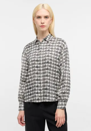 ETERNA - Bluse Viskose Langarm creme - Gr. - 46/Langarm
