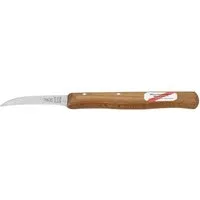Windmühlenmesser Gemüsemesser, 60 mm gebogene Klinge langer Griff, Buche