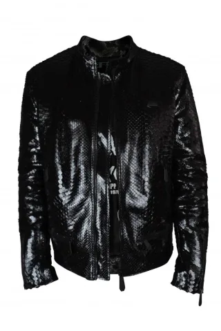 Philipp Plein Biker Jacke Schwarz