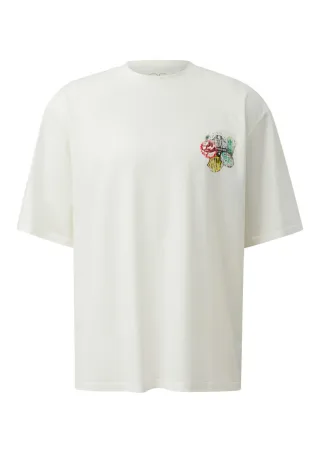 Q/S designed by - T-Shirt mit Prints weiß - Gr. - XXL
