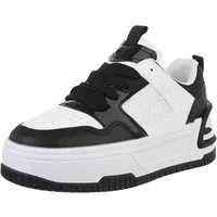 Ital-Design Damen Low-Top Freizeit Sneaker (88828465) Keilabsatz/Wedge Sneakers Low in Weiß