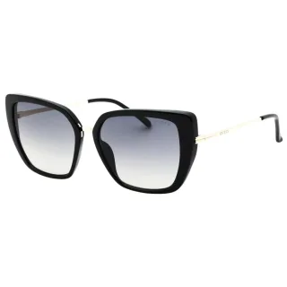 Guess – Sonnenbrille mit glänzendem schwarzen Rahmen und rauchfarbenen Verlaufsgläsern
