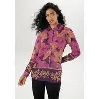 Aniston SELECTED Hemdbluse mit aufgedruckten Bordüren, transparent