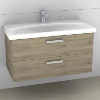 Artiqua 412 Waschtischunterschrank für Daylight K0728, Sanremo Eiche quer NB, 412-WU2L-I02-7145-428 412-WU2L-I02-7145-428