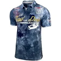 Baxboy T-Shirt Baxboy Herren Poloshirt Verwaschen Kurzarm Polo T-Shirt B-151