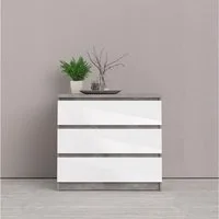 Home affaire Kommode Naia, abgerundete Schubladenkanten auf Metallgleiter, Breite 77 cm