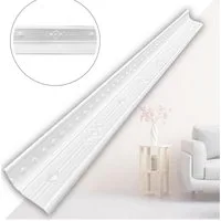 IKHEMalarka Deckenleiste Stuckleisten aus XPS Polystyrol – weiße Zierleisten 1 Meter, Kleben Montagekleber (z. B. Pattex DK Flex 1000), 1 Stück = 1 Meter Länge, 1-St., 1 Zierleiste, 1 Meter Länge, Styropor Leisten für Deckenstuck & Wanddeko