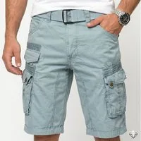 Geographical Norway Cargoshorts kurze Hose aus Baumwolle, Sommer-Bermuda (1-tlg) Herrenshorts mit Gürtel Größe S bis 5XL