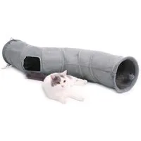Purpurra Tiertunnel Faltbar Katzentunnel mit Ball Rascheltunnel, Durchmesser 30 cm