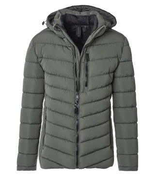 CASAMODA - Steppjacke mit Kapuze grün - Gr. - 3XL