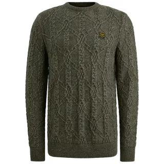PME Legend - Pullover mit Kabelmuster grau - Gr. - XL