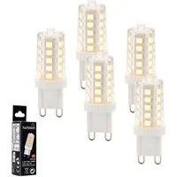 hofstein LED-Leuchtmittel 5er Set Glühbirne G9 Warmweiß nicht dimmbar 3,5 Watt, G9, 3000 Kelvin, 350 Lumen, Filament, G9, Klar