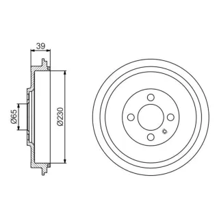 Bosch Bremstrommel Seat Inca VW Caddy