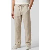 Eight2Nine Stoffhose Herren Hose aus Viskose-Leinen-Mix Melange-Optik, bequemer Gummibund