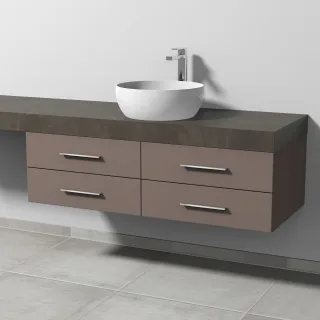 Sanipa Waschtischunterbau mit Auszügen 2morrow (G3408) 340x1200x520 Taupe-Matt, G34081T G34081T