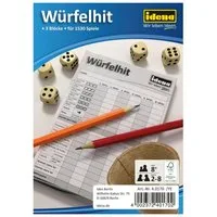 Idena Spiel Idena 40170 - Würfelhit, 3 Spielblöcke mit je 85 Blatt für 1530 Spiele