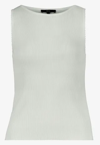 zero - Stricktop mit U-Boot Ausschnitt offwhite - Gr. - 44