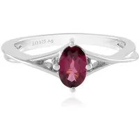 Cavill Solitärring Rhodolith Granat Sterling Silber Ring (1-tlg)